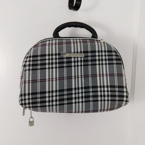 Large Plaid Makeup Bag